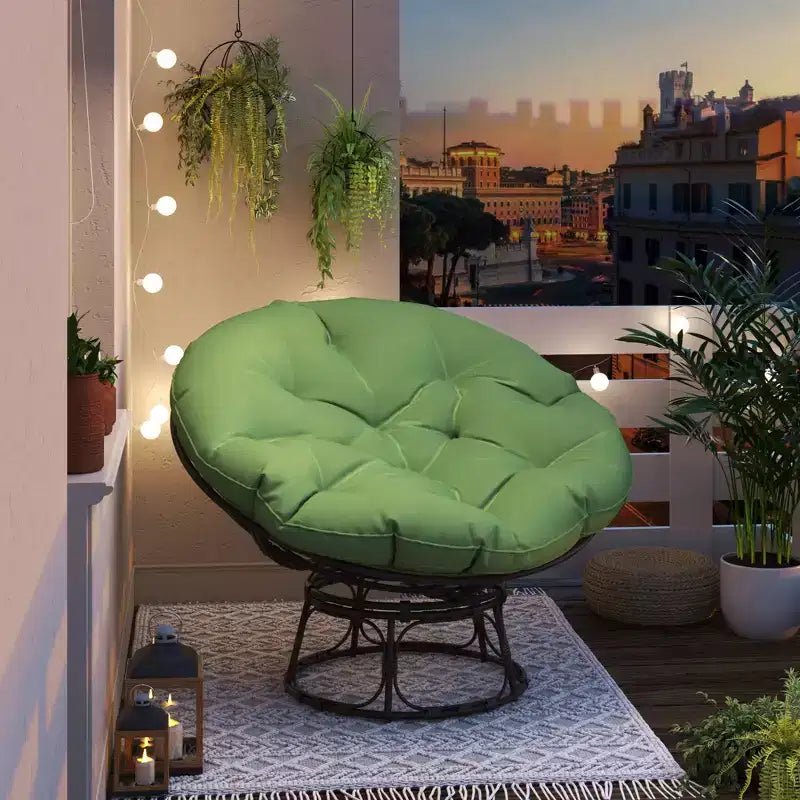 Fauteuil de patio Papasan avec coussins