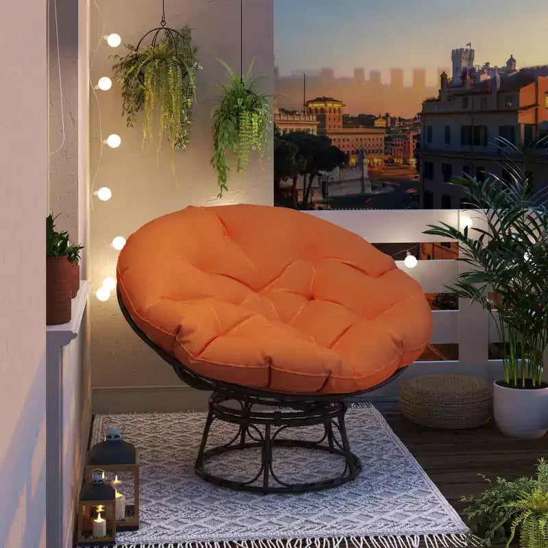 Fauteuil de patio Papasan avec coussins