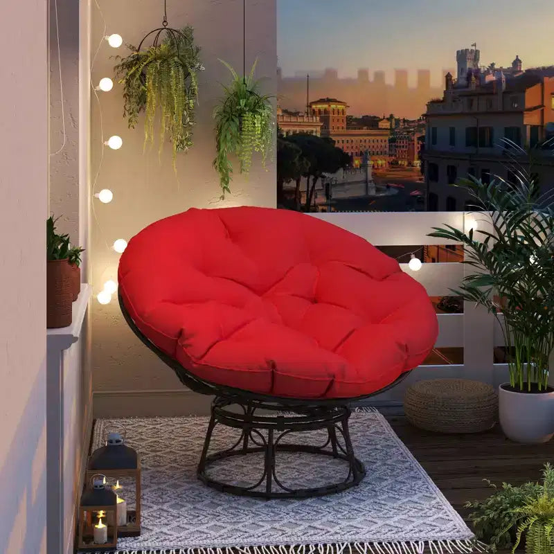Fauteuil de patio Papasan avec coussins