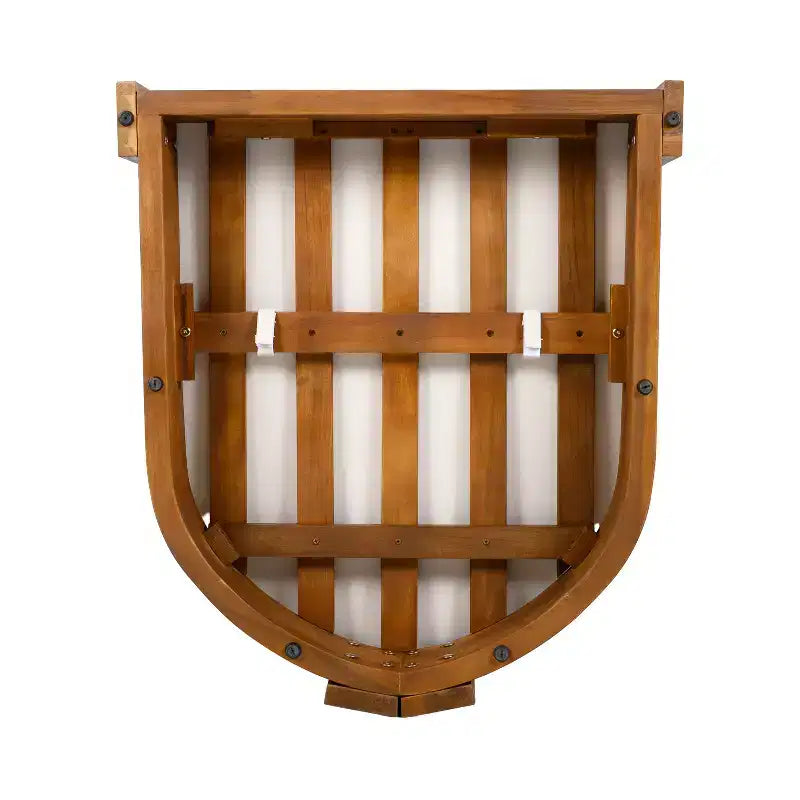 Fauteuil d'appoint de patio, fauteuil club d'extérieur en forme de tonneau, fauteuil incurvé, chaise de patio avec coussin résistant à l'eau et cadre en bois d'acacia résistant aux intempéries - ModernLuxe