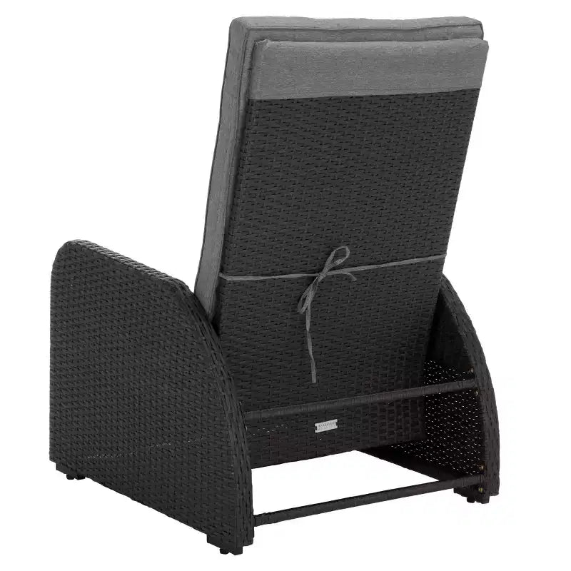 Fauteuil inclinable Millman Intérieur/Extérieur - PAT6906 - Noir/Gris - Safavieh