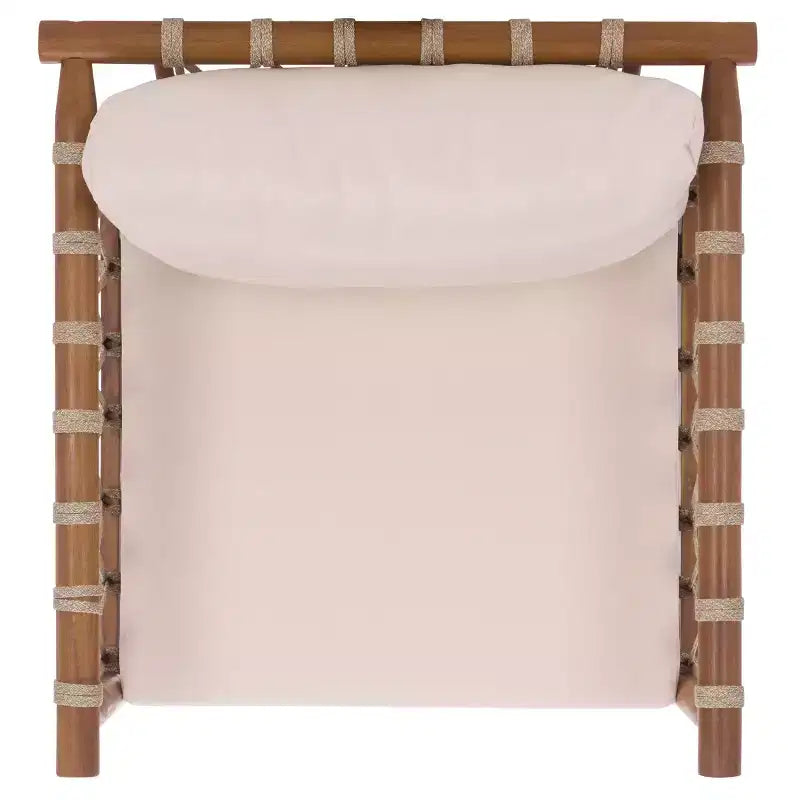 Chaise Sabrina d'intérieur/extérieur (lot de 2) - PAT6809 - Teck brun/crème - Safavieh