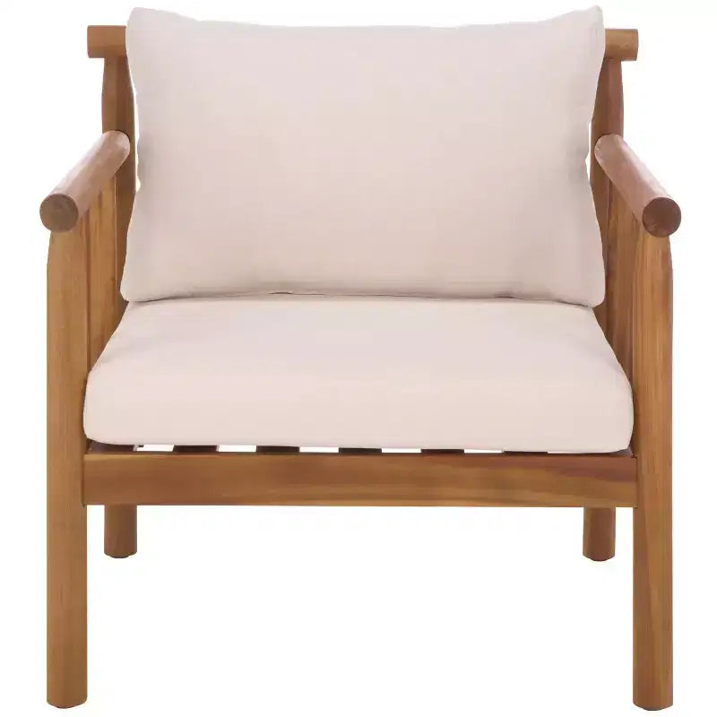 Chaise Cardori d'intérieur/extérieur (Lot de 2) - PAT6807 - Marron Teck/Crème - Safavieh