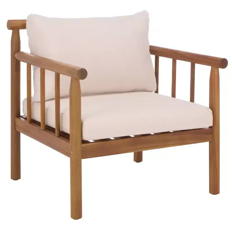 Chaise Cardori d'intérieur/extérieur (Lot de 2) - PAT6807 - Marron Teck/Crème - Safavieh