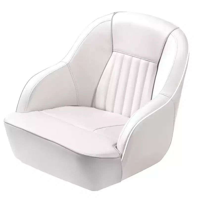 Pontoon Boat Captain Chair  Ergonomic Bucket Seat with Compression Foam Padding and Durable Molded Plastic Frame
