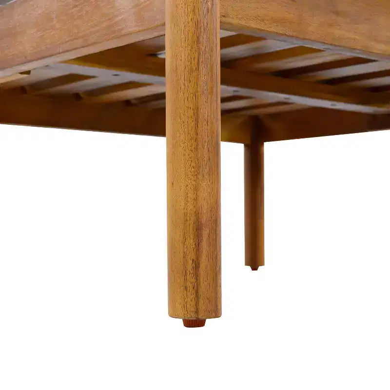 Fauteuil de jardin moderne en bois d'acacia Seungho avec tressage en corde diamant et coussins Christopher Knight Home