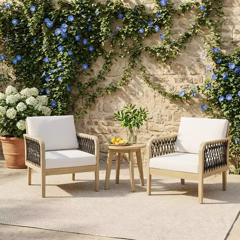 Christopher Knight Home Momo Fauteuil club moderne d'extérieur en bois d'acacia et corde tressée