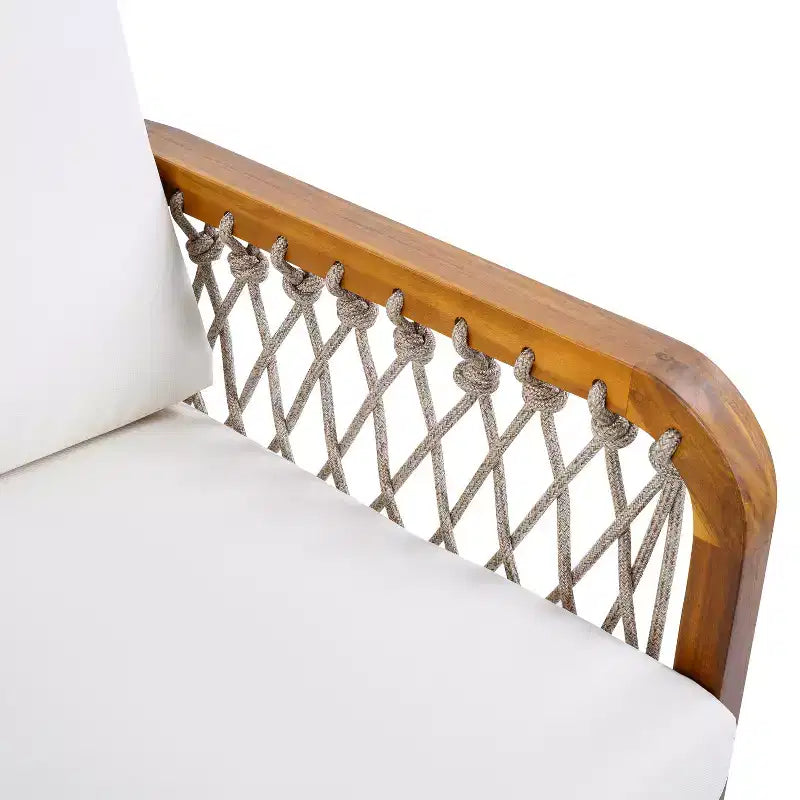 Christopher Knight Home Momo Fauteuil club moderne d'extérieur en bois d'acacia et corde tressée