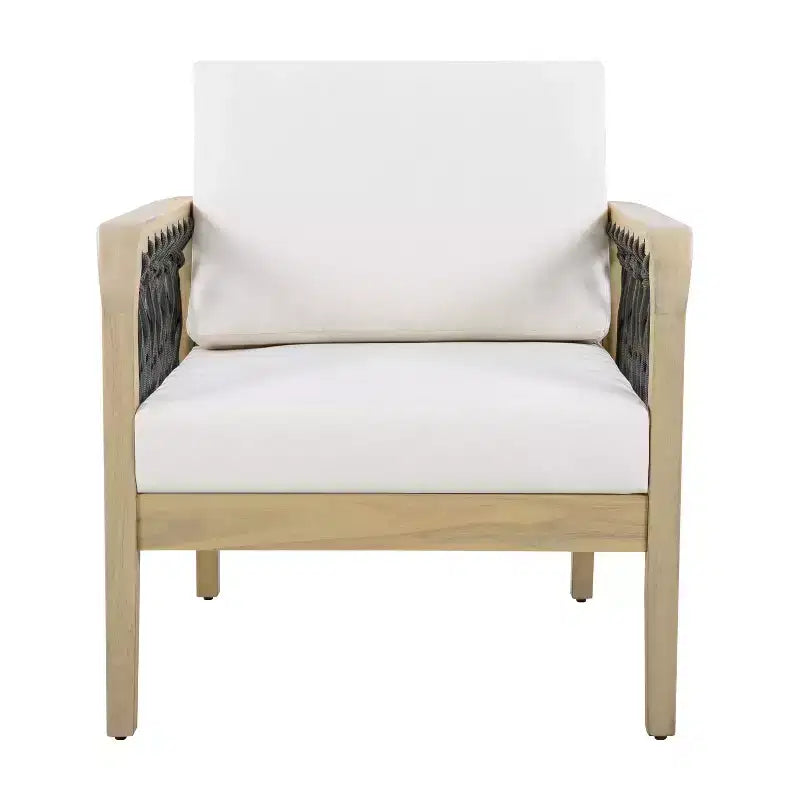 Christopher Knight Home Momo Fauteuil club moderne d'extérieur en bois d'acacia et corde tressée