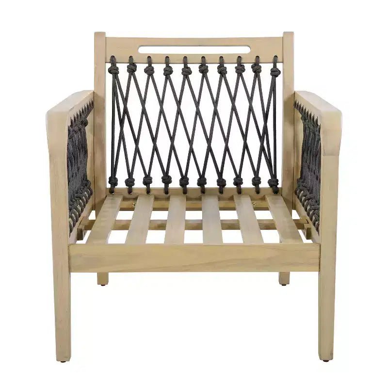 Christopher Knight Home Momo Fauteuil club moderne d'extérieur en bois d'acacia et corde tressée