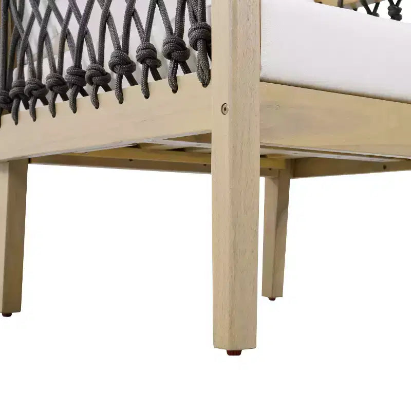 Christopher Knight Home Momo Fauteuil club moderne d'extérieur en bois d'acacia et corde tressée