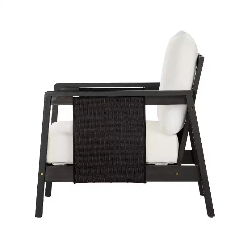 Christopher Knight Home Bernice — Lot de 2 fauteuils de jardin modernes en bois d'acacia avec coussins épais