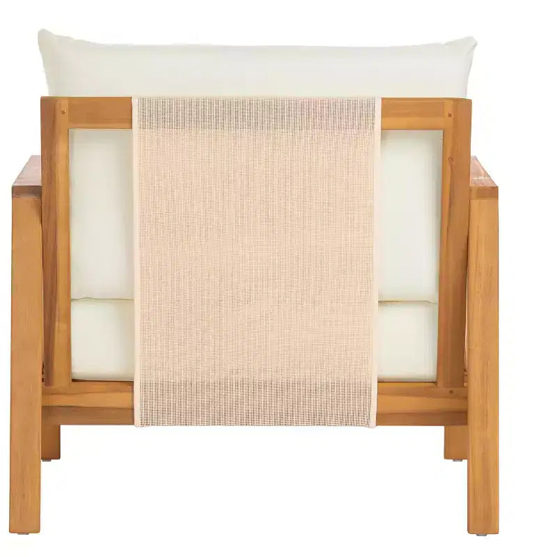 Christopher Knight Home Bernice — Lot de 2 fauteuils de jardin modernes en bois d'acacia avec coussins épais
