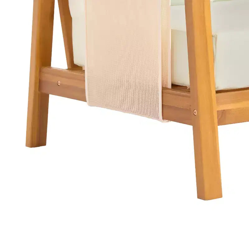 Christopher Knight Home Bernice — Lot de 2 fauteuils de jardin modernes en bois d'acacia avec coussins épais
