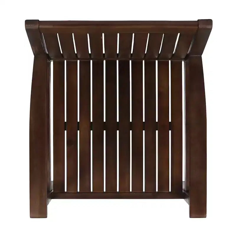 MAYEERTY Lot de 2 chaises de salle à manger d'extérieur en bois d'acacia, sièges de patio à lattes rustiques pour la détente estivale
