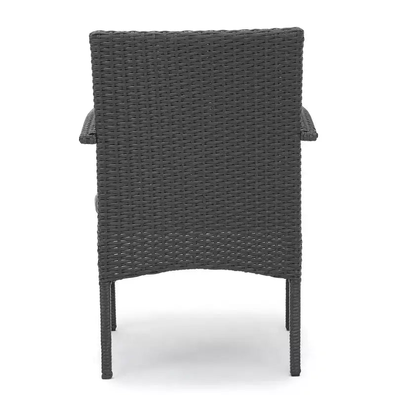 Chaise de salle à manger extérieure MAYEERTY 2 pièces coussinée, chaise à cadre en aluminium et résine tressée résistante aux UV