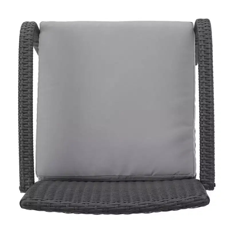 Chaise de salle à manger extérieure MAYEERTY 2 pièces coussinée, chaise à cadre en aluminium et résine tressée résistante aux UV