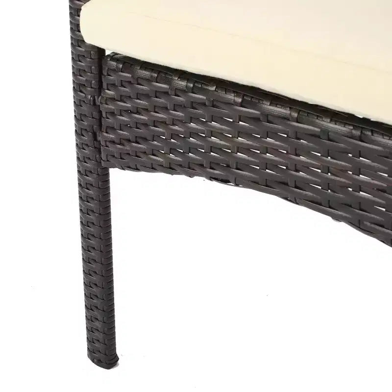 Chaise de salle à manger extérieure MAYEERTY 2 pièces coussinée, chaise à cadre en aluminium et résine tressée résistante aux UV