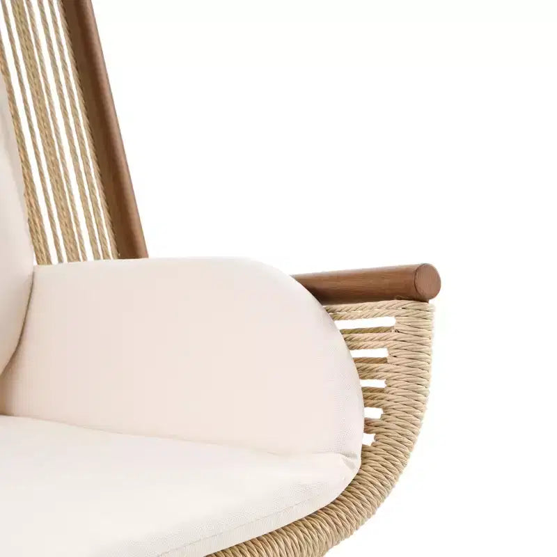 Christopher Knight Home Katerina Chaises à bascule d'extérieur en rotin tressé de style rustique avec coussins (lot de 2)