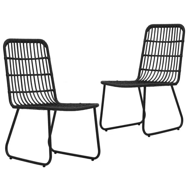 vidaXL Chaises de patio 2 pcs Chaises de salle à manger modernes pour balcon extérieur en polyrotin