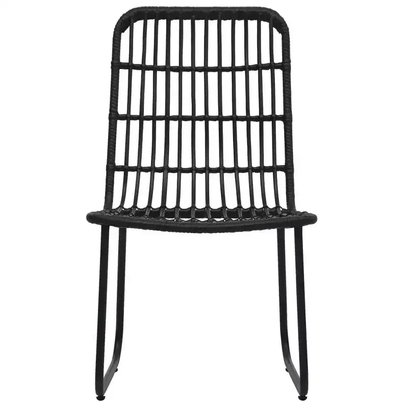 vidaXL Chaises de patio 2 pcs Chaises de salle à manger modernes pour balcon extérieur en polyrotin