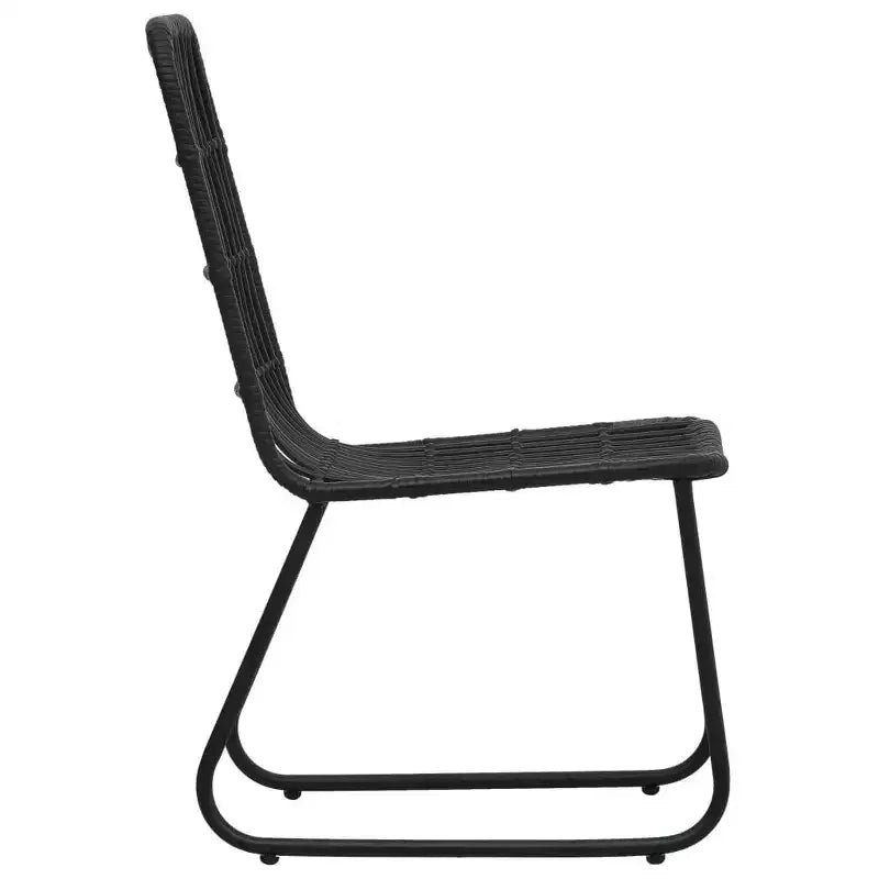 vidaXL Chaises de patio 2 pcs Chaises de salle à manger modernes pour balcon extérieur en polyrotin