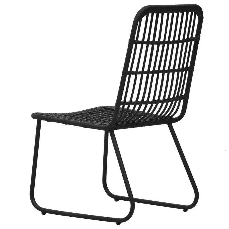 vidaXL Chaises de patio 2 pcs Chaises de salle à manger modernes pour balcon extérieur en polyrotin