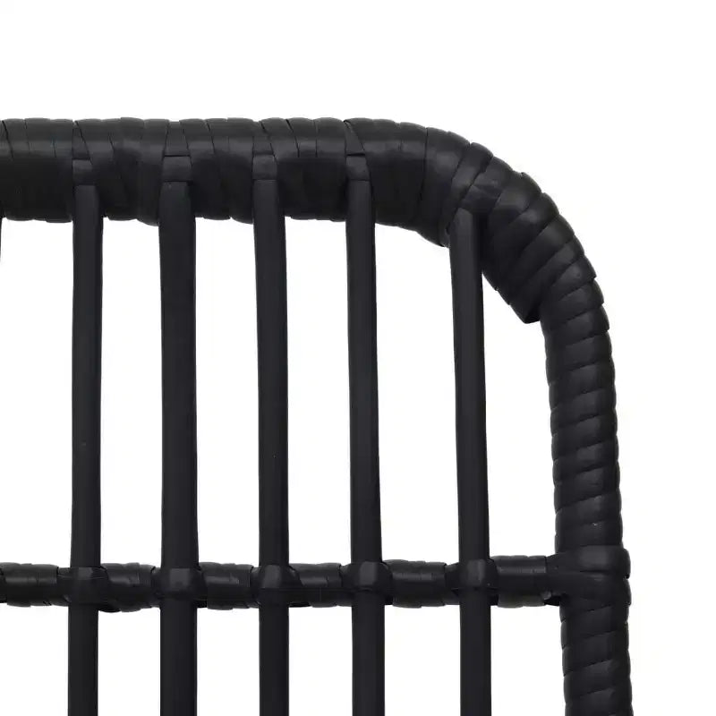 vidaXL Chaises de patio 2 pcs Chaises de salle à manger modernes pour balcon extérieur en polyrotin