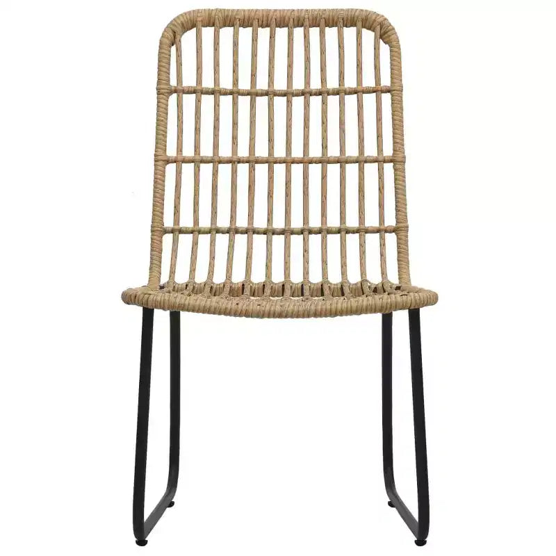 vidaXL Chaises de patio 2 pcs Chaises de salle à manger modernes pour balcon extérieur en polyrotin