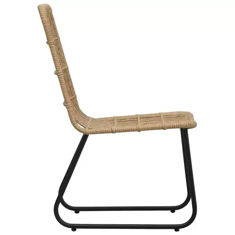 vidaXL Chaises de patio 2 pcs Chaises de salle à manger modernes pour balcon extérieur en polyrotin