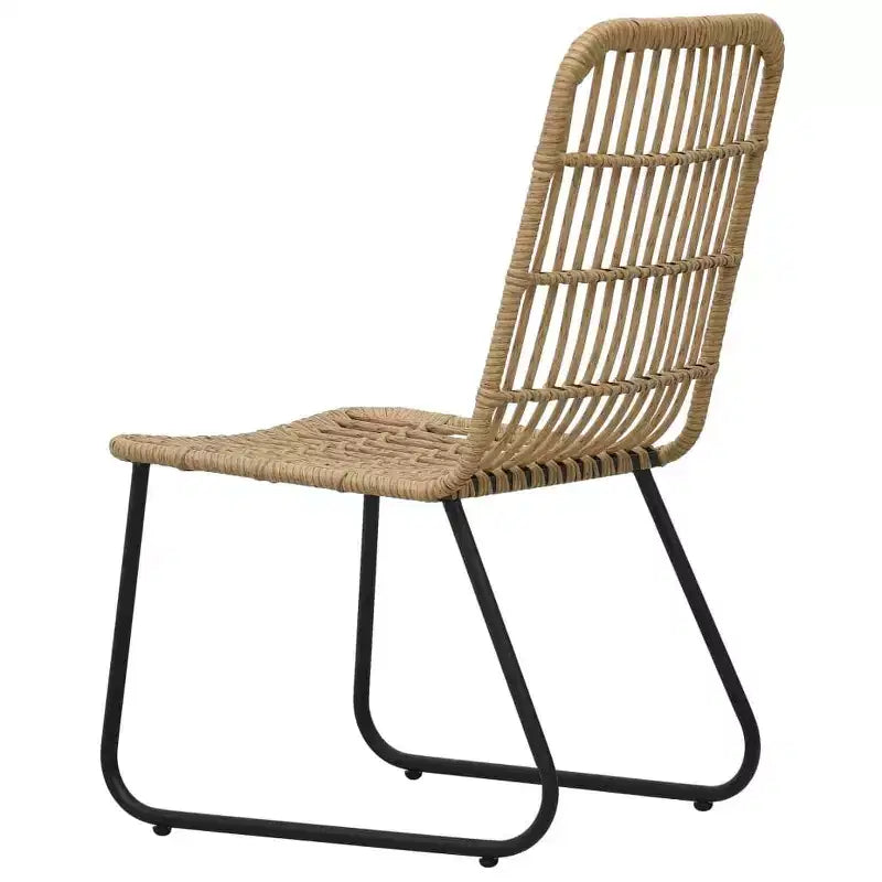 vidaXL Chaises de patio 2 pcs Chaises de salle à manger modernes pour balcon extérieur en polyrotin