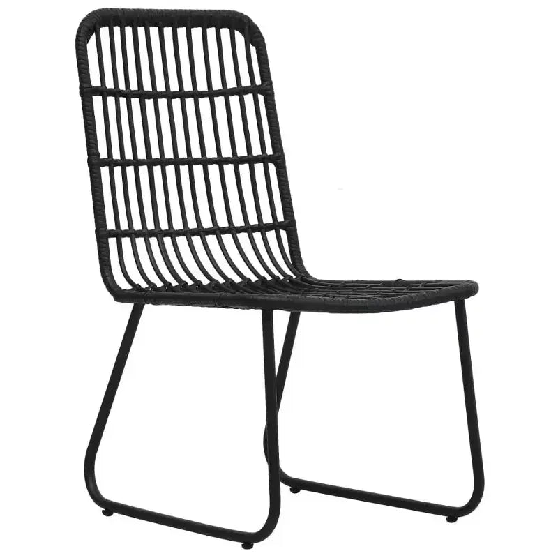 vidaXL Chaises de patio 2 pcs Chaises de salle à manger modernes pour balcon extérieur en polyrotin