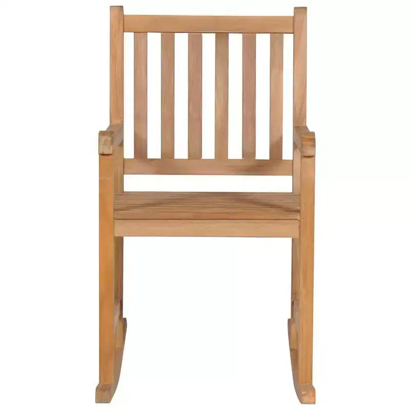 vidaXL Chaise à Bascule d'Extérieur Chaise à Bascule de Jardin avec Coussin Bois Massif de Teck