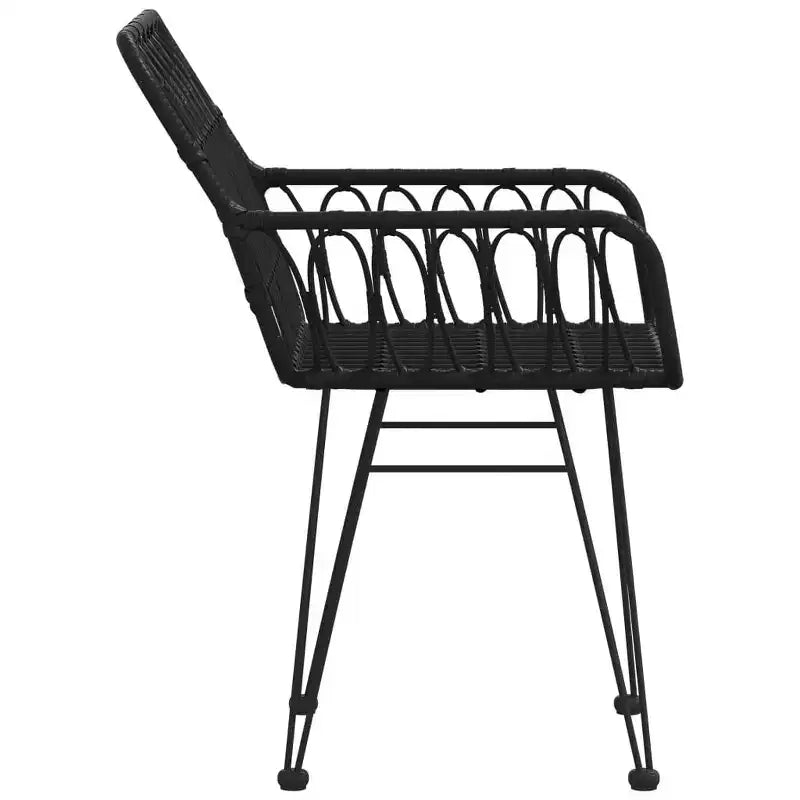 vidaXL Chaises de jardin avec accoudoirs en résine tressée, 2 pcs