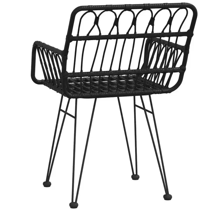 vidaXL Chaises de jardin avec accoudoirs en résine tressée, 2 pcs