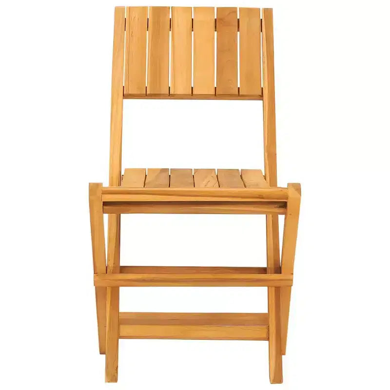 vidaXL Lot de 2 chaises de jardin pliantes en bois de teck massif