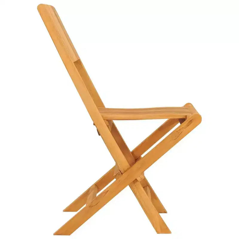 vidaXL Lot de 2 chaises de jardin pliantes en bois de teck massif