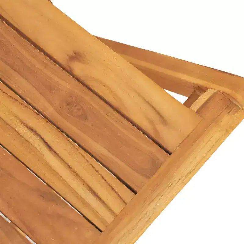 vidaXL Lot de 2 chaises de jardin pliantes en bois de teck massif