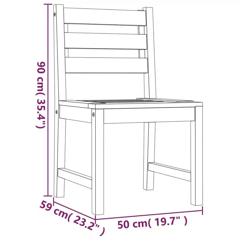 vidaXL Chaises de patio 4/6/8x en pin massif Meubles d'extérieur de jardin