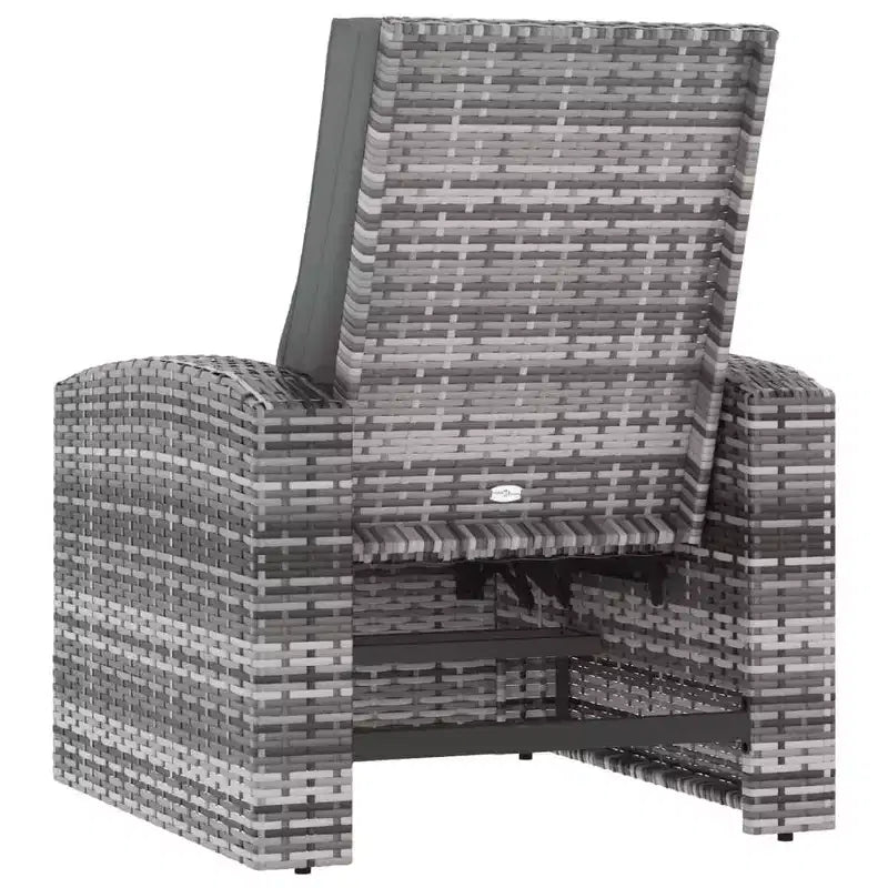 vidaXL Chaise longue de jardin en rotin PE, fauteuil simple