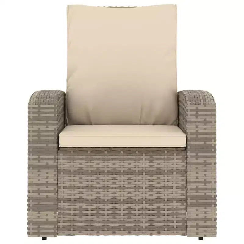 vidaXL Chaise longue de jardin en rotin PE, fauteuil simple