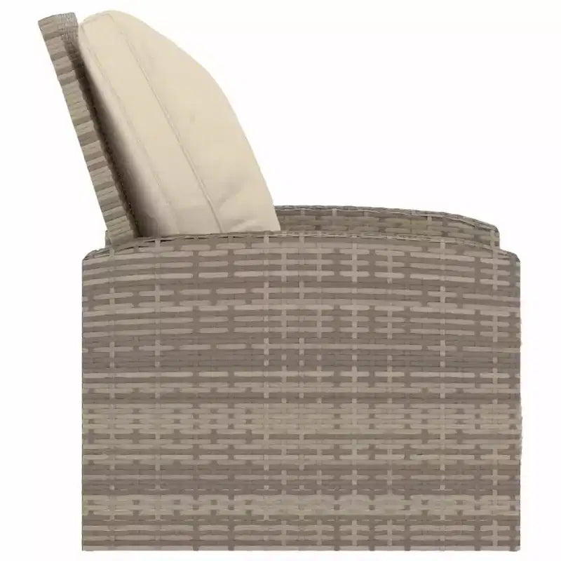 vidaXL Chaise longue de jardin en rotin PE, fauteuil simple