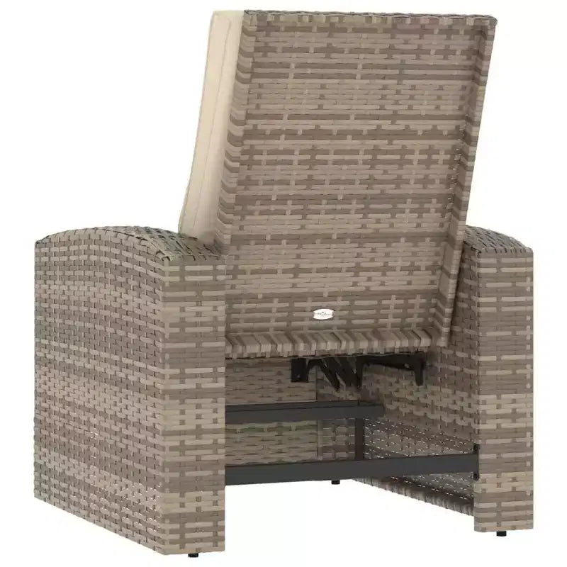 vidaXL Chaise longue de jardin en rotin PE, fauteuil simple
