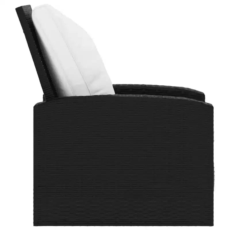 vidaXL Chaise longue de jardin en rotin PE, fauteuil simple