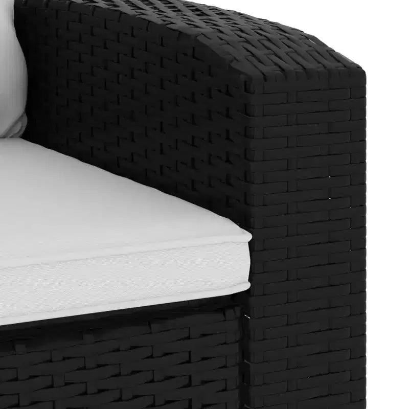 vidaXL Chaise longue de jardin en rotin PE, fauteuil simple