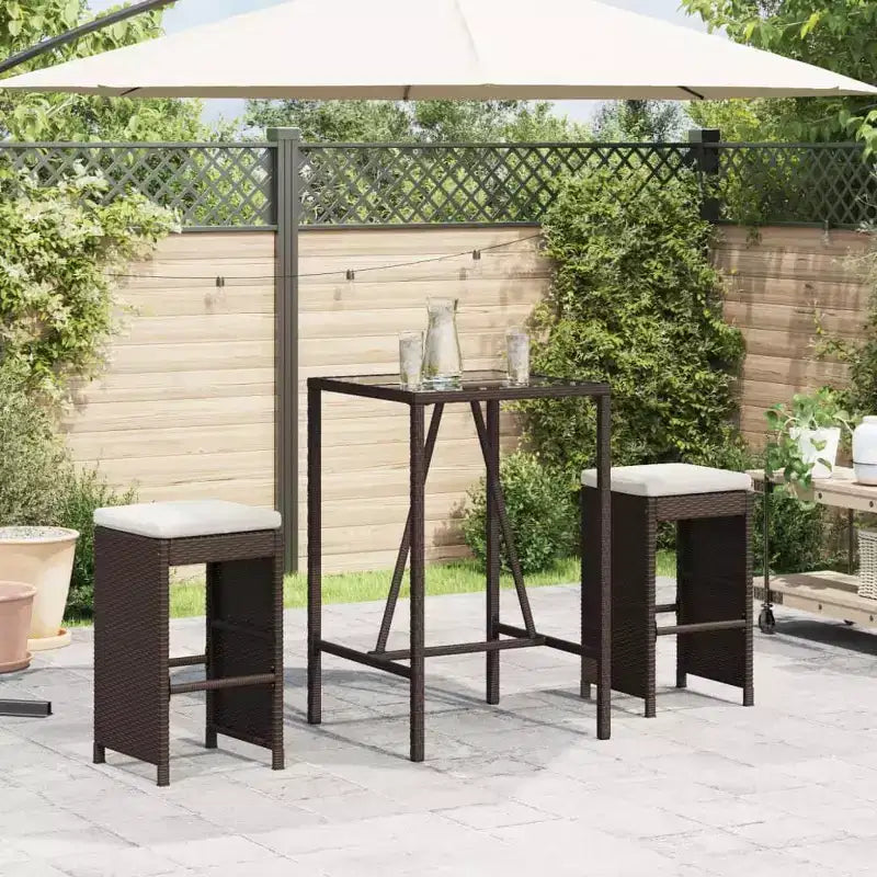 vidaXL Tabourets de bar de jardin en résine tressée 6 pcs Standard