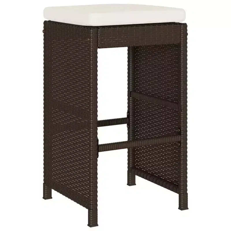 vidaXL Tabourets de bar de jardin en résine tressée 6 pcs Standard