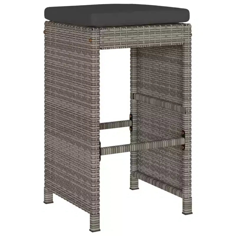 vidaXL Tabourets de bar de jardin en résine tressée 6 pcs Standard