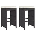 vidaXL Tabourets de bar de jardin en résine tressée 6 pcs Standard