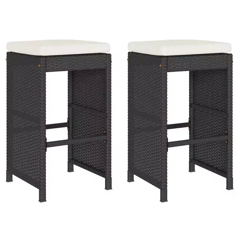 vidaXL Tabourets de bar de jardin en résine tressée 6 pcs Standard